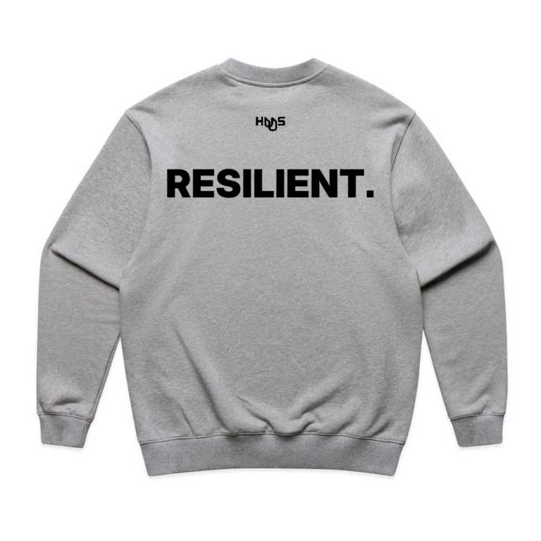 HUS CM _Resilient_ Pullover - athletic grey_back