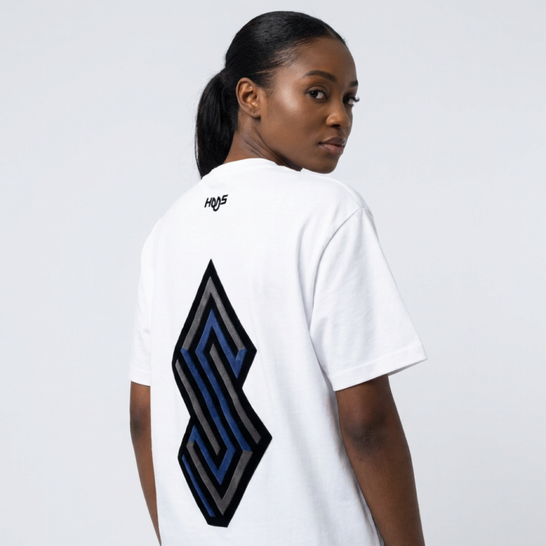 HUS Oversized Kuba Tee - White_Model_back2